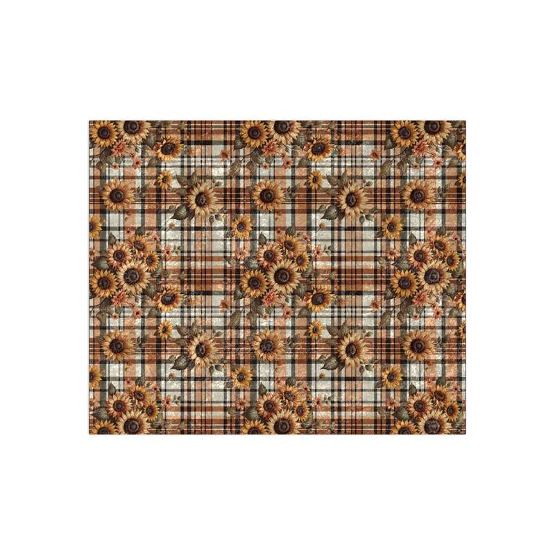 Sunflower Plaid Checkered Blanket