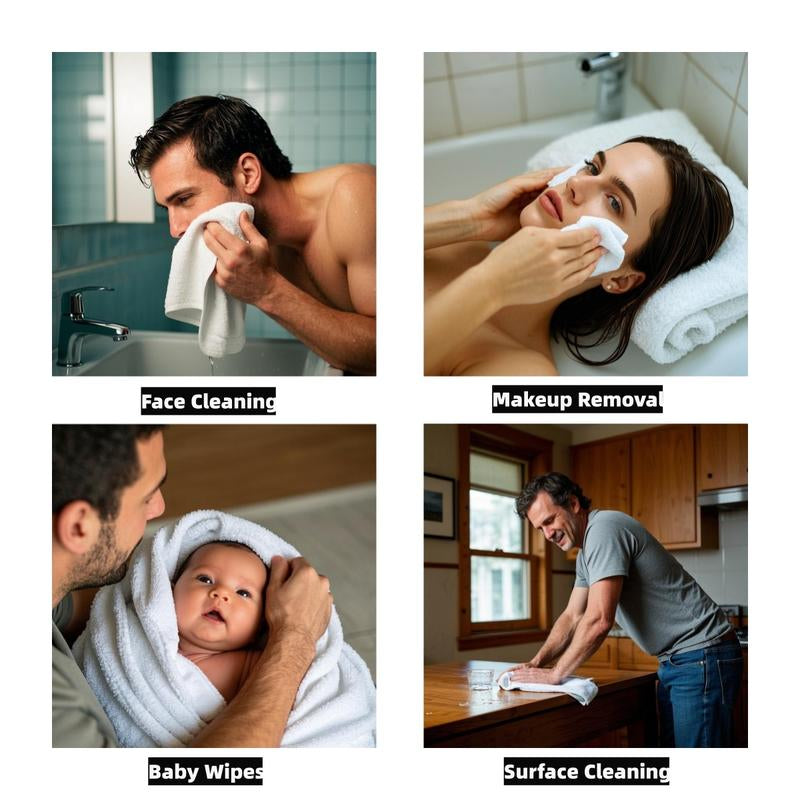 Luxury Towel Set - Bath Towels, Hand Towels, Washcloths, 100% Cotton, Soft & Absorbent Bathroom Towels