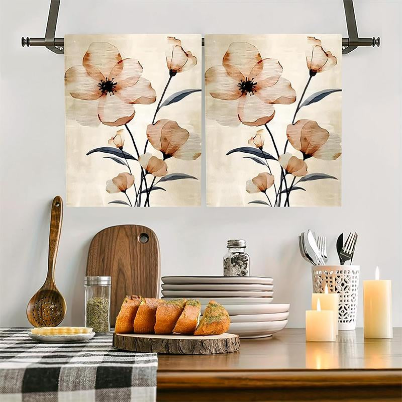 Floral Kitchen Towels Set of 2 Dish Towels Kitchen Hand Towels