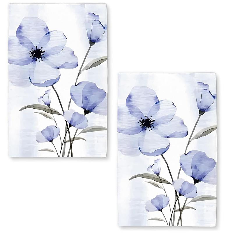 Floral Kitchen Towels Set of 2 Dish Towels Kitchen Hand Towels