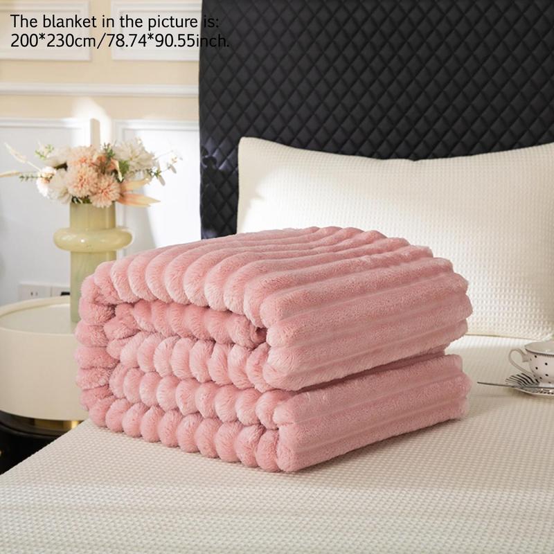 Solid Color Fuzzy Blanket, Soft Comfortable Warm Throw Blanket, Bedroom Blanket