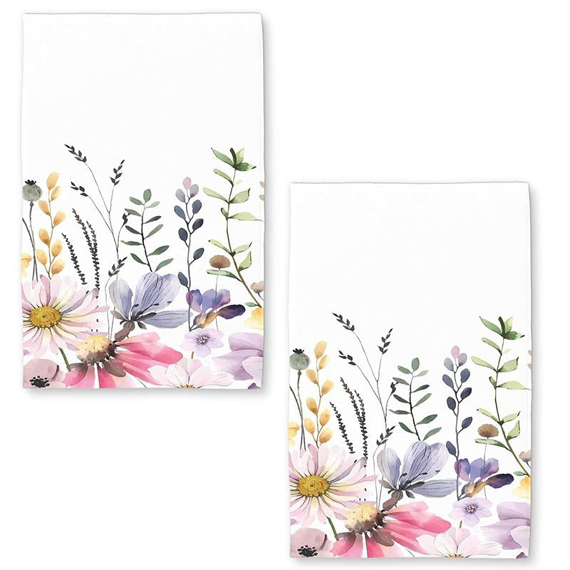 Floral Kitchen Towels Set of 2 Dish Towels Kitchen Hand Towels