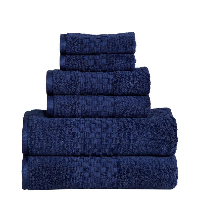 100% Cotton 6 - Piece LUNA Bath Towel Set Hand