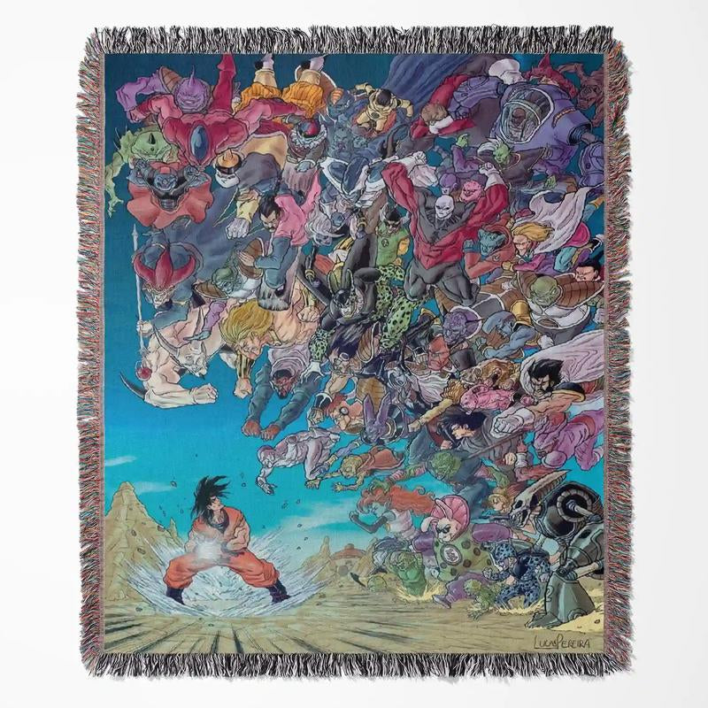 Dragon Ball Woven Throw Blanket Tapestry, Anime Blanket, Trending Blanket