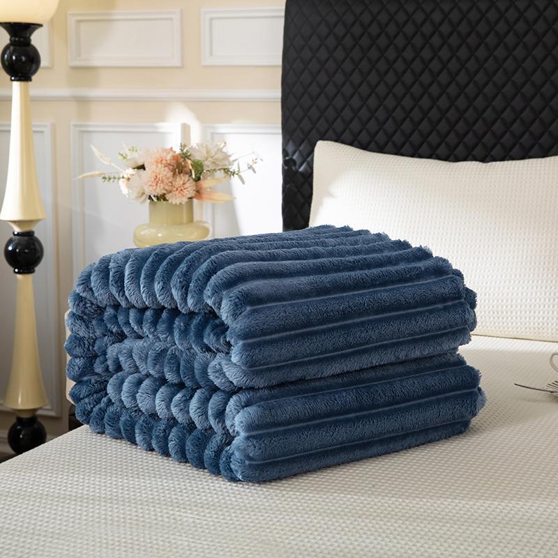 Solid Color Fuzzy Blanket, Soft Comfortable Warm Throw Blanket, Bedroom Blanket