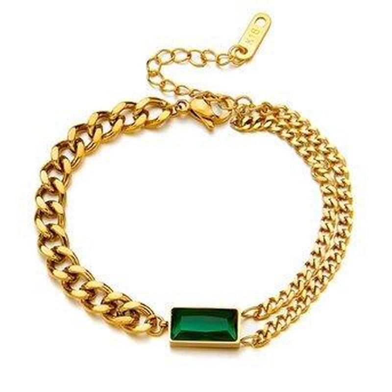 Paisley Heartsgreen Stone Bracelet