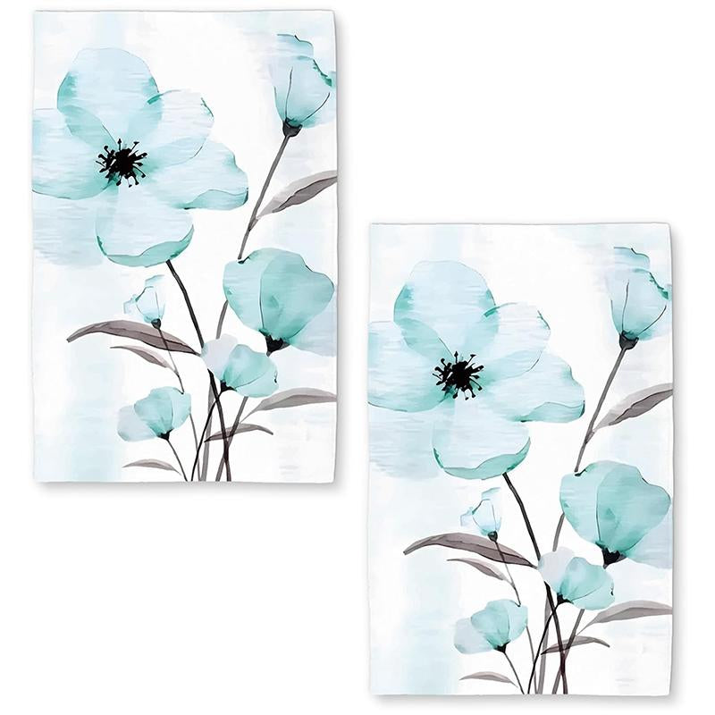 Floral Kitchen Towels Set of 2 Dish Towels Kitchen Hand Towels