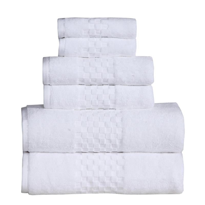 100% Cotton 6 - Piece LUNA Bath Towel Set Hand