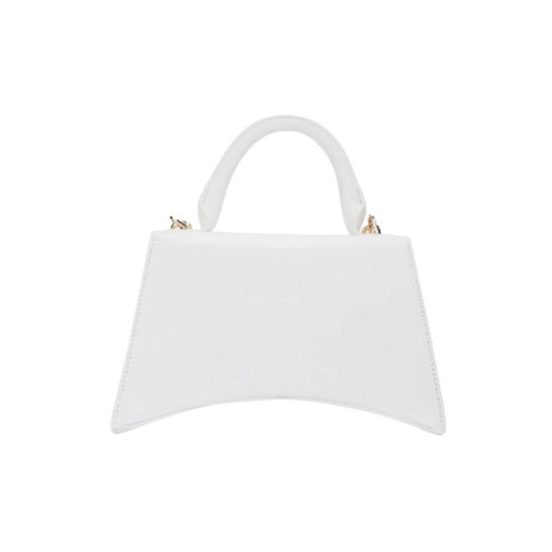 White Chain Purse | White Faux Leather Purse W/Chain Links