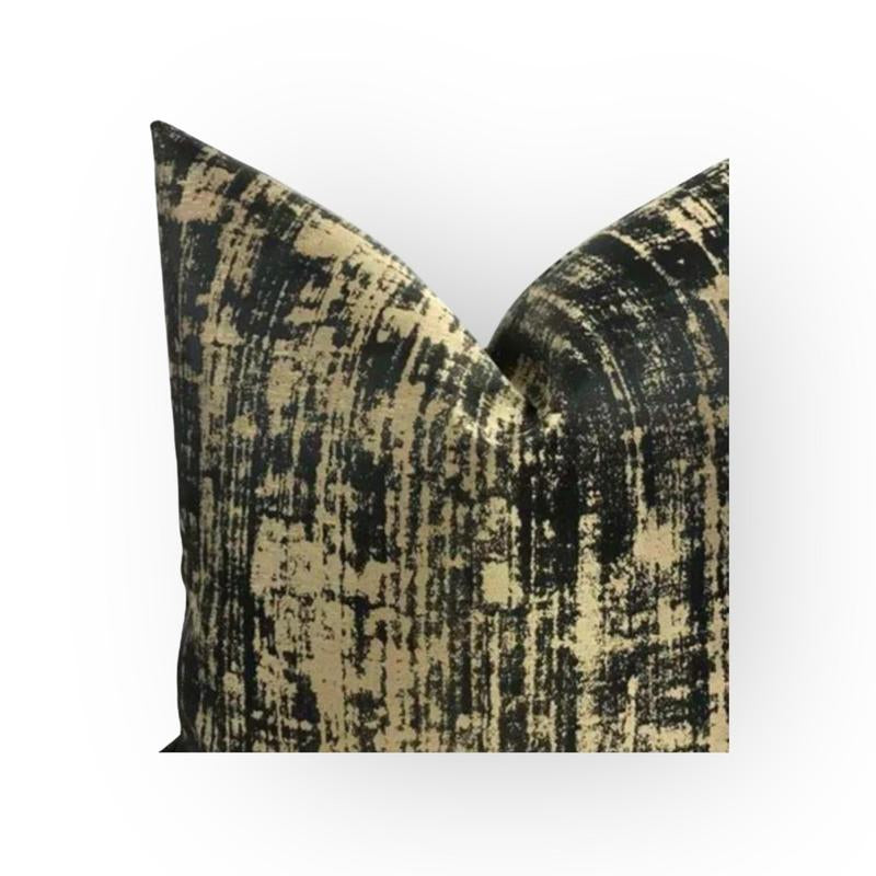 Black and Gold Decorative Pillow Cover - Plush and Durable