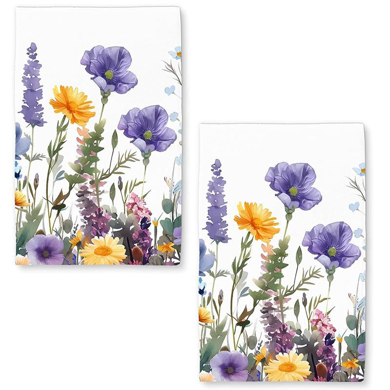 Floral Kitchen Towels Set of 2 Dish Towels Kitchen Hand Towels