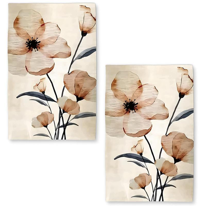 Floral Kitchen Towels Set of 2 Dish Towels Kitchen Hand Towels