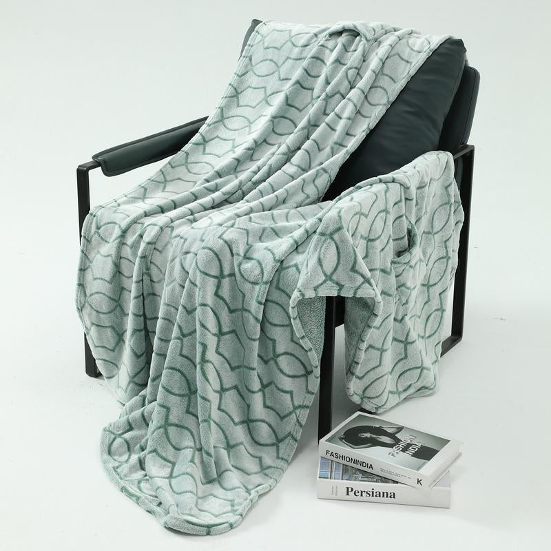 Double-Sided Wearable Blanket Ultra Soft Flannel Shawl Blanket with Pockets