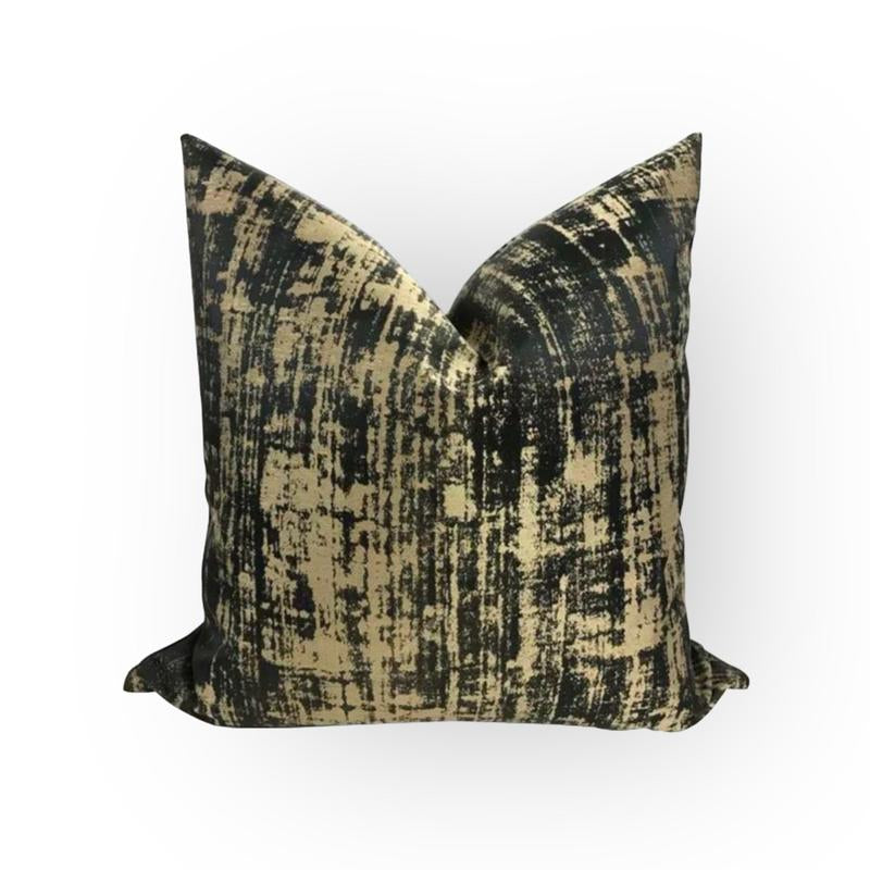 Black and Gold Decorative Pillow Cover - Plush and Durable