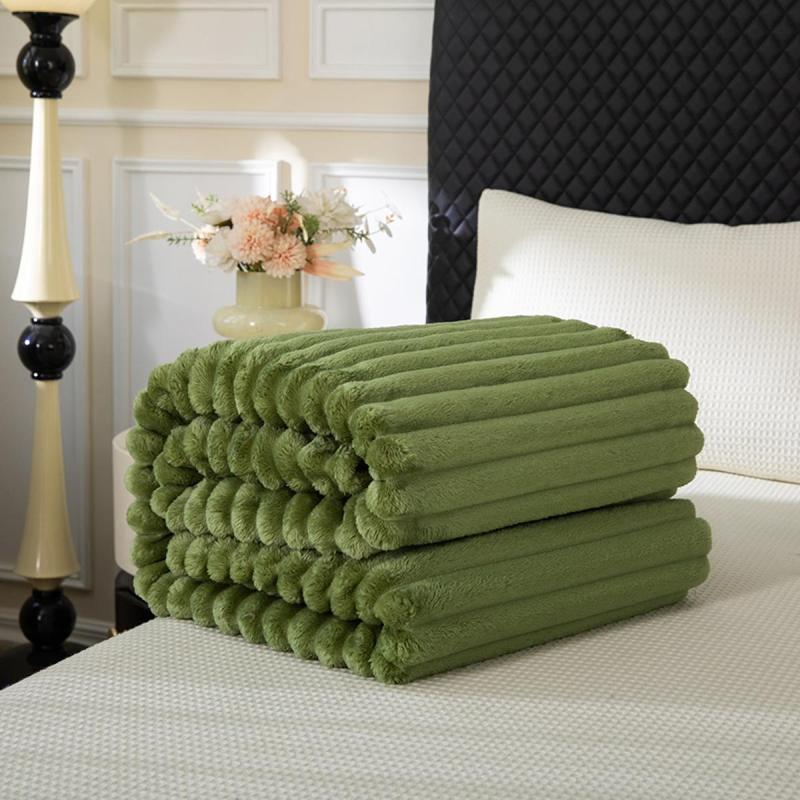 Solid Color Fuzzy Blanket, Soft Comfortable Warm Throw Blanket, Bedroom Blanket