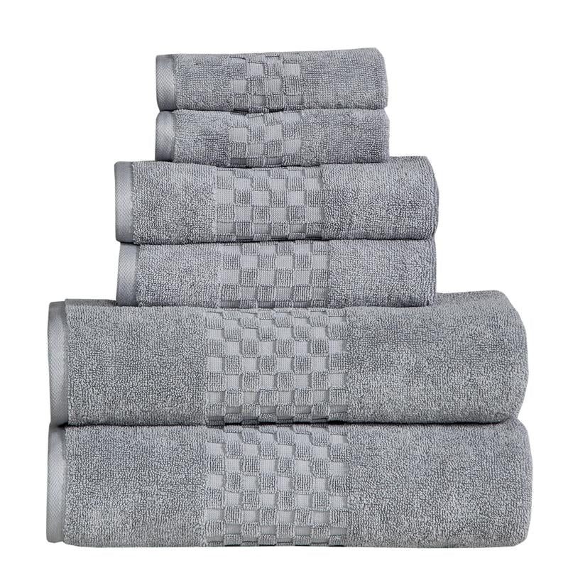 100% Cotton 6 - Piece LUNA Bath Towel Set Hand