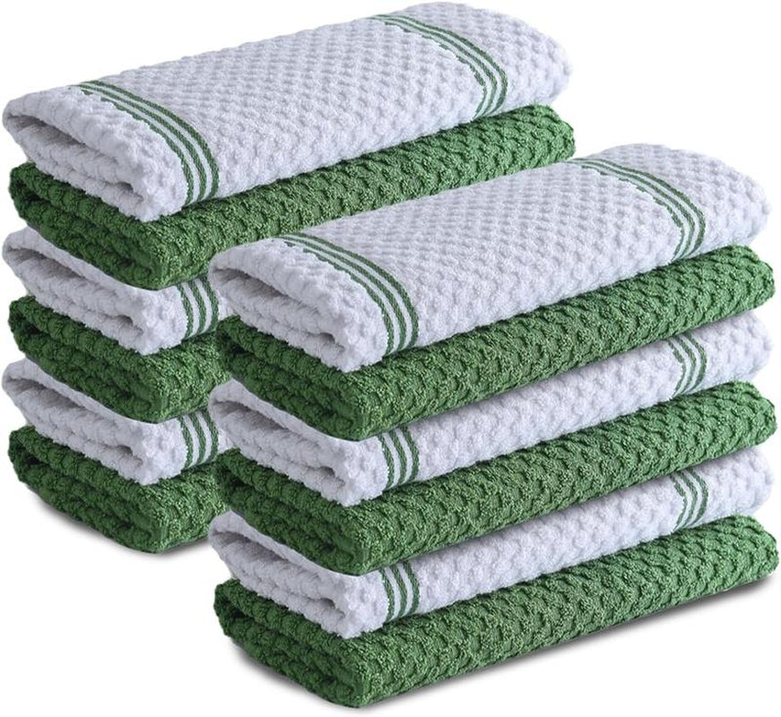 Premium Kitchen Towels - Set of 6, Cotton Absorbent Dishwasher Towels 