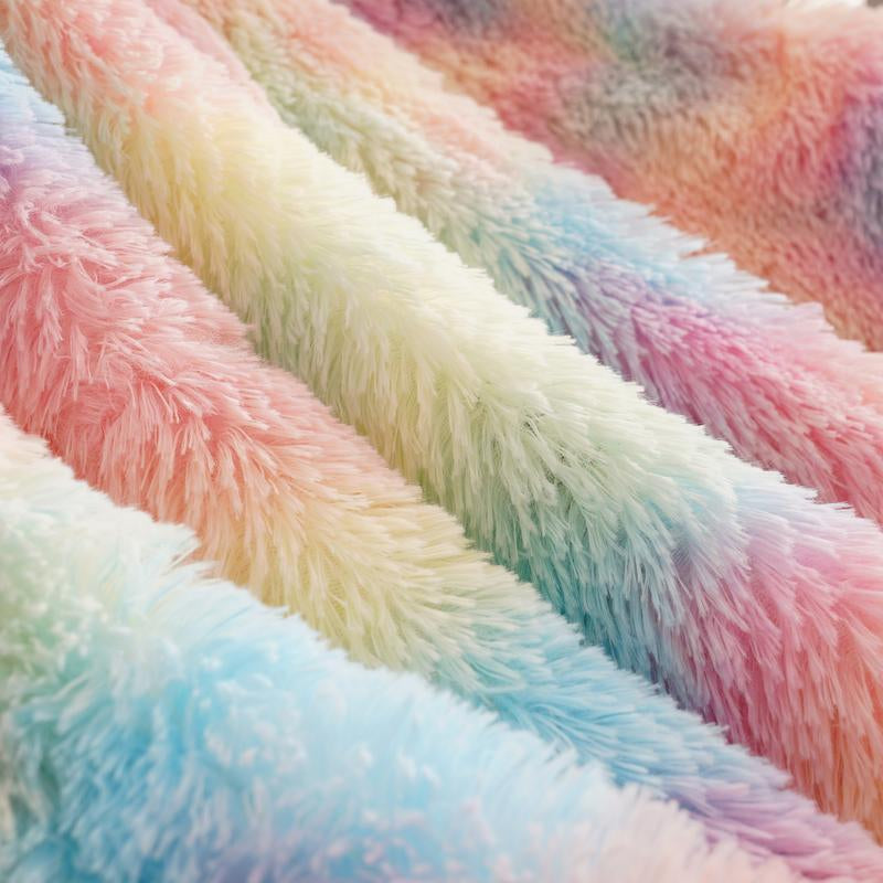Plush Fluffy Soft Rainbow Blankets
