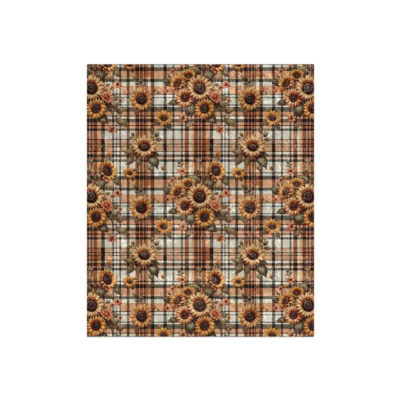 Sunflower Plaid Checkered Blanket