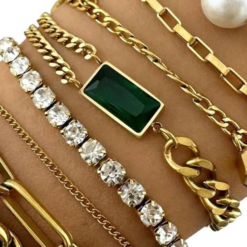 Paisley Heartsgreen Stone Bracelet 