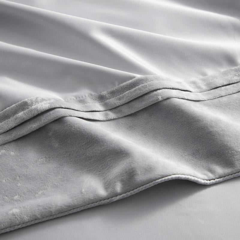 Sweet Home Collection Luna 7 Piece Crushed Velvet Bedding Set - Navy/Silver/Ivory - Queen/King 