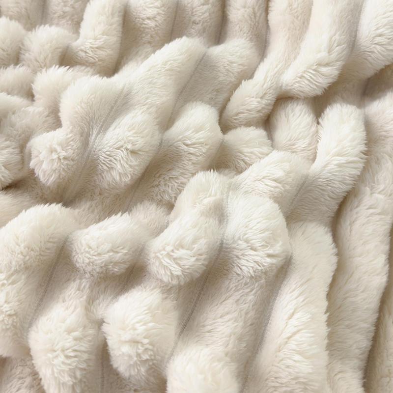 Solid Color Fuzzy Blanket, Soft Comfortable Warm Throw Blanket, Bedroom Blanket