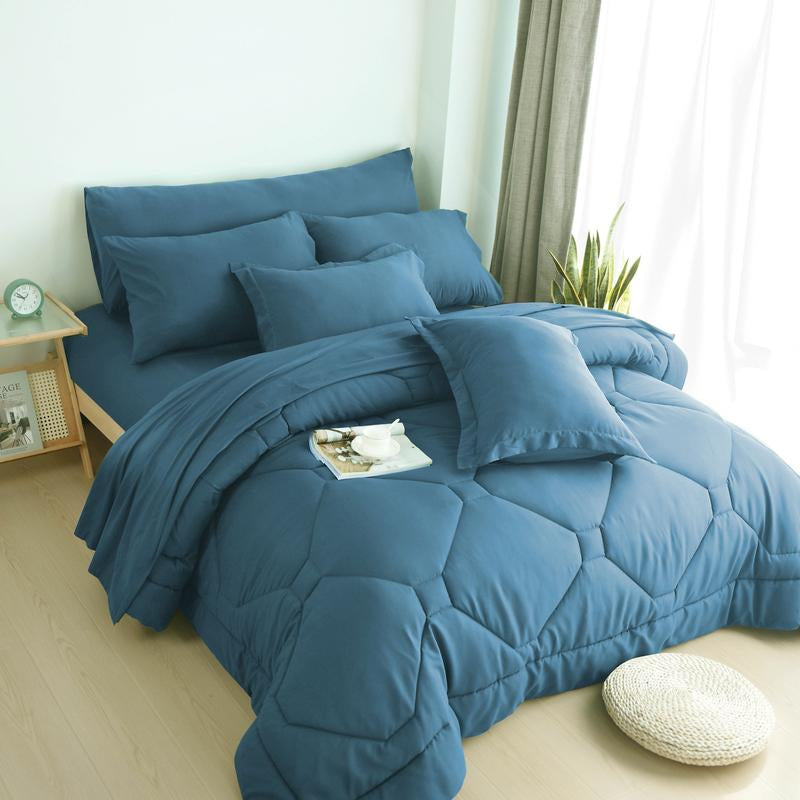 8PCS Modern Comforter Set with Sheets All Season Bed in a Bag